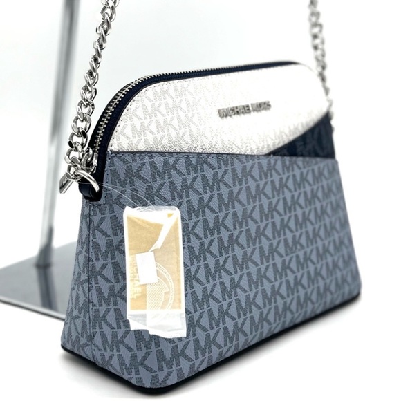 Michael Kors Medium Dome Jet Set Travel Xbody Bag Admiral Blue - Picture 4 of 9